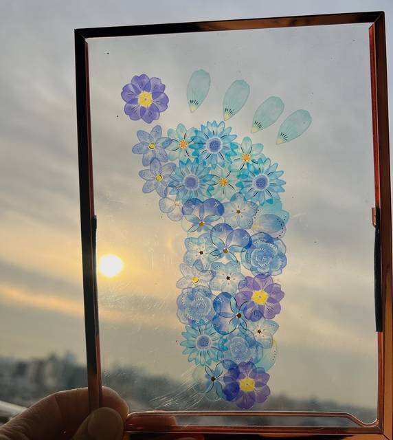 アクリルプレート 簡単 アクリルアート 雲の海へ クリアBOX 原画