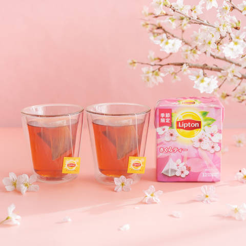 桜の香り広がる「リプトン さくらティー ティーバッグ」2024年