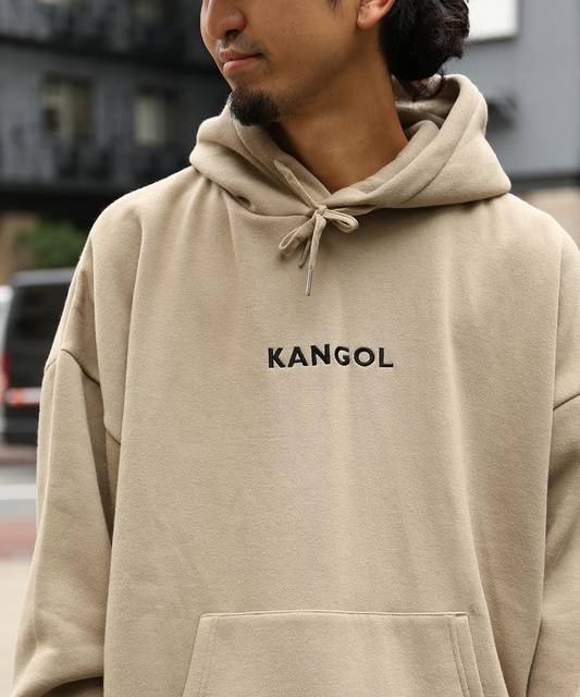 最終値下げ KANGOL×FREAK'S STORE ロゴ刺繍プルオーバーパーカー