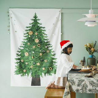 クリスマスツリータペストリー（大）：さこももみ  | nunocoto fabric (209935)