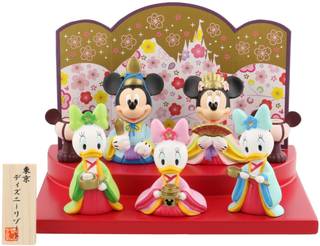  【東京ディズニーリゾート限定】ミッキーとミニーのひな人形（3人官女）  (299909)